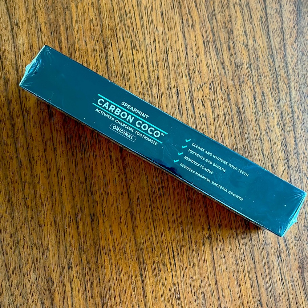 NWT Carbon COCO Spearmint Activated Charcoal Toothpaste - Picture 2 of 6